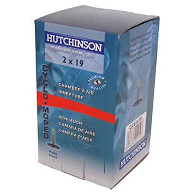 HUTCHINSON - Câmara de ar de 19 polegadas - Válvula Presta - para ciclomotor - compatível com vários modelos - Dimensões 2,00 - 19 - Tubetype ou Tubeless, cor preta