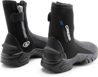 Cressi Korsor Sole Boots Bottillons de plongée en néoprène de 6 mm avec Semelle Rigide Unisex-Adult, Noir, XL-44/45