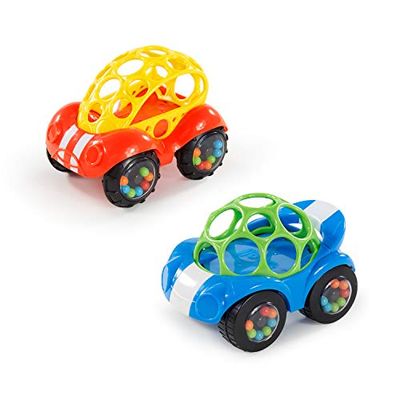 Bright Starts, Oball Cars, chocalho de 1 peça, cores sortidas