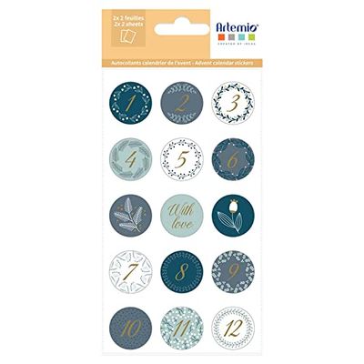 Artemio Round Stickers for Advent Calendar – Plant-Based