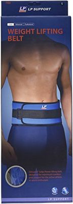 LP Heren Deluxe Zonne-energie Gewichtheffen Riem-Blauw/Wit/Zwart, Klein