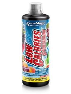 IronMaxx LowCal Syrup Zero - Multifrucht 1000ml | Sirop sans sucre 1:100 | donne 100L de boisson avec 22mg de L-Carnitine et 19mg de Magnésium