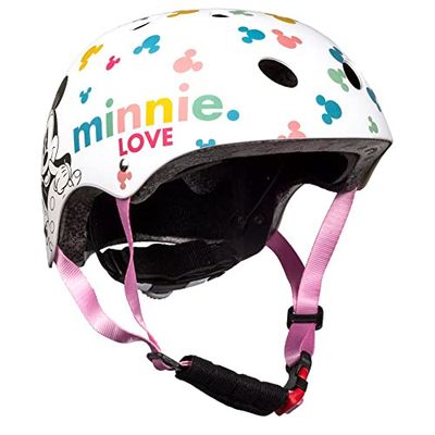 Seven Polska Minnie Mouse skatehelm voor meisjes, wit, M