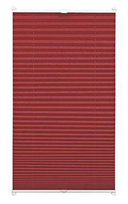Gardinia 33086 Easyfix Plissee Estore com 2 ajustes (100 x 130 cm), cor vermelha