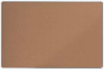 Nobo Cork Notice Board, 1800 x 1200 mm, Aluminium Trim, Self-Healing Cork Surface, Corner Wall Mounting, Premium Plus, Light Brown, 1915184
