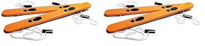 BS Toys Ski De Fond - Entraînement De L'Équilibre pour Enfants Et Adultes - Ensemble De Skis en Bois pour Une Marche Coordonnée - Amusant À L'Intérieur Et À L'Extérieur - A Partir De 3 Ans - Marron