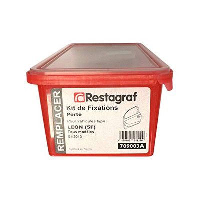 Restagraf - Kit de Fixations pour Porte LEON (5F) Tous Modèles (01/2013 à Aujourd'hui) - Réf. 709003A - Boîte de 57 Pièces