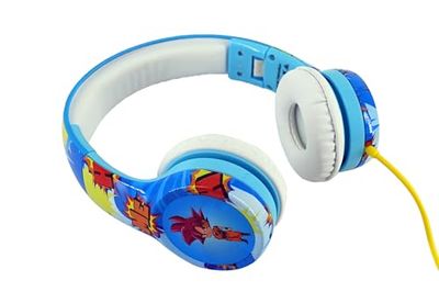 TEKNOFUN - Licenza ufficiale Dragon Ball Super - Cuffie Goku e Beerus - Cuffie pieghevoli - Connettore Jack 3,5 mm - Archetto regolabile - Azzurro cielo - Per bambini dai 6 anni - 811325
