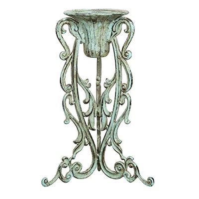 Biscottini Fonte Finition Antique 58 x 37 cm-Porte-Pot décoratif-Cendrier Haut pour extérieur, 58x35