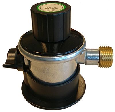 S&M Regulador de garrafa de propano 322341, com comando, cor INOX/preto, tamanho único