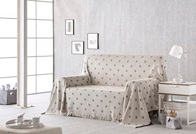 Estoralis - Dot -överkast Multipurpose Sofa, Sängöverdrag, Foulärt filt, Plaid för säng, Täck, Bekväm Practice & Mjuk Polyester Bomull. (230 x 260 cm