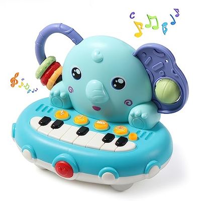 Oderra Interactieve piano voor baby's, muziek en baby's, vroeg cadeau 6 9 12 maanden, voor jongens en meisjes, educatief speelgoed voor kinderen van 1 jaar