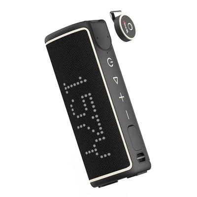 GolfBuddy Voice XL magnetische golf GPS-luidspreker -afstanden zichtbaar, 20W Bluetooth-luidspreker, clip-on afstandsbediening, te bevestigen aan golfkar, 10 uur batterijduur, IPX6 waterdicht, Big Dot