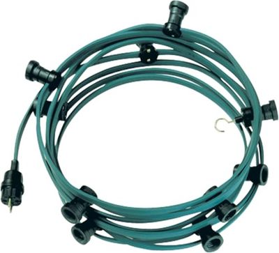 740.006 Bachmann Lichterkette mit Stecker und Endstück mit 20 Fassungen