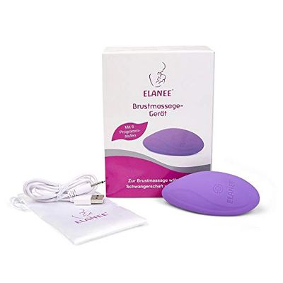 ELANEE bröstmassageapparat för graviditet och amning, mild bröstmassage, avslappning av bröstvävnad, stimulering mjölkflöde (223-00), 1 styck (1-pack)