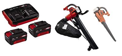 Originele Einhell Power X-Change Starter Kit, Accu en Oplader, 18 V, Zwart/Rood & Power X-Change 36V, bladblazer en stofzuiger - GE-CL 36/230 Li E Solo tuinblazer (batterijen niet inbegrepen)