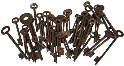 Biscottini Lot de 50 clés Antiques Originales – Clé Antique pour Vieilles serrures – Jeu de clés