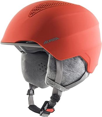 ALPINA Unisexe - Enfants, Grand JR Casque de Ski, Pumpkin-Orange Matt, 54-57 cm
