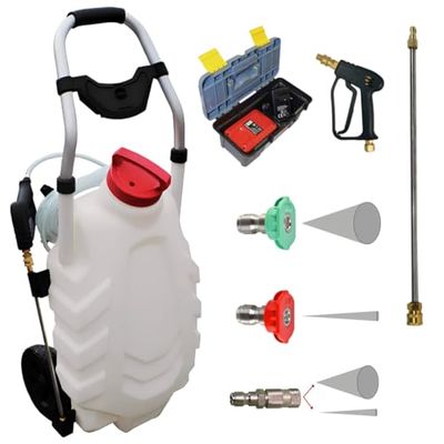 FORUM EQUIPEMENT - Pulvérisateur Électrique Pro Sprayer III 30L – Pulvérisateur Électrique Toiture Longue Portée à Batterie Rechargeable, Débit 240 L/H, Tuyau 8m - 2 Batteries