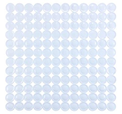 Belem White Non-Slip Shower Mat with Suction Cups