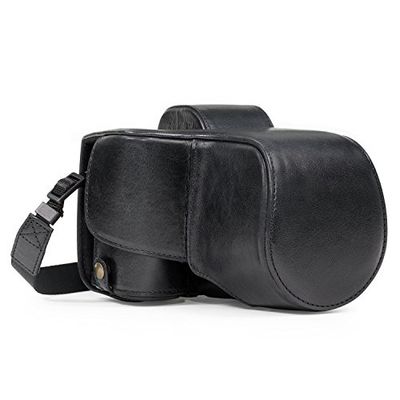 MegaGear Sony Alpha A7S II, A7R II, A7 II (28-70mm) Ever Ready Custodia in Vera pelle per Fotocamera con Tracolla - Nero - MG1226