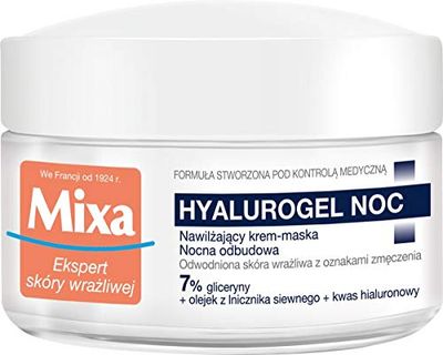 EKSPERT SKORY WRAŻLIWEJ HYALUROGEL NOC NAWILŻAJDCR-CY KREM-MASKA NA NOC