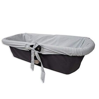 Babyline Summer Celeste - babydekbedovertrek, 90 x 40 cm, geruit, grijs