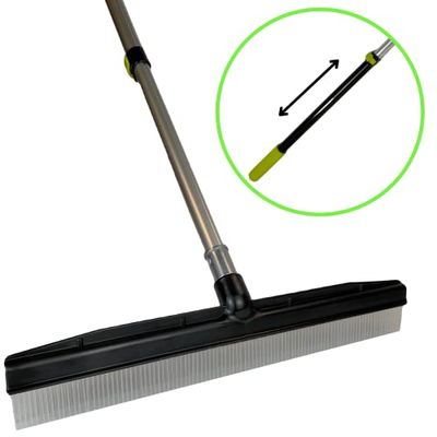 Râteau à Tapis et toiletteur avec poignée télescopique réglable de 137 cm, Design Portable, Brosse à Moquette, idéale pour Les Poils d'animaux, Les Tapis à Poils Longs, Les Tapis et Le Gazon
