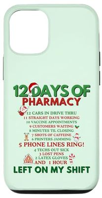 Custodia per iPhone 15 12 giorni di Natale in farmacia, tecnico della farmacia, Rxmas