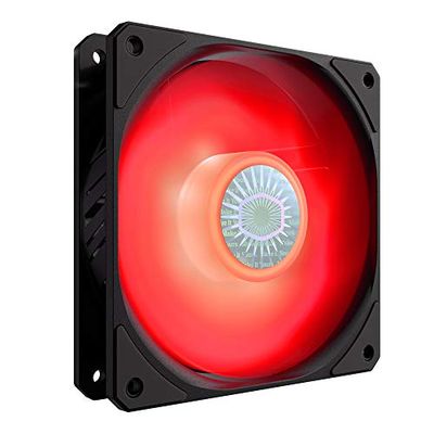 Cooler Master SickleFlow 120 V2 Rode LED behuizing & koelventilator - Doorzichtige air balance blades, 62 CFM, 2.5 mmH2O, 8 tot 27 dBA - rode LED