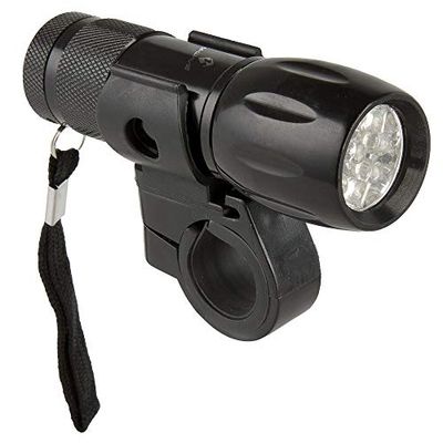 M-Wave Farol dianteiro, 9 LEDs, cor preta, Batterielampe Apollon A 9.1, Schwarz, 220941