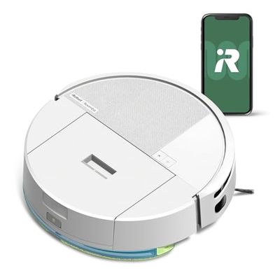 iRobot Roomba® 205 DustCompactor Combo Robotstofuiger met Dweilfunctie - Vuilcompactor - 7000Pa - ClearView LiDAR - Schoonmaak- en vermijdzones - 4 Zuigniveaus - Objectdetectie - Wit (L1210)