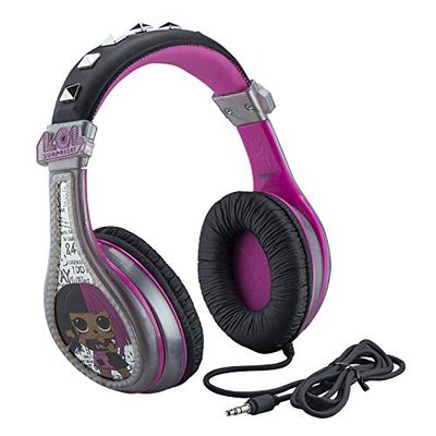 L.O.L Surprise OMG Remix - Cuffie con archetto regolabile, suono stereo, jack da 3,5 mm, cuffie cablate per bambini, senza grovigli, controllo del volume, pieghevoli, per bambini