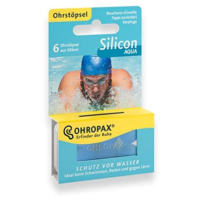Ohropax Ear Plugs Silicone Clear, 2-Piece Pack (2 x 6 Pieces)