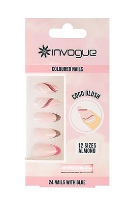 Invogue Coco Blush Almond Nails (24 Pieces)