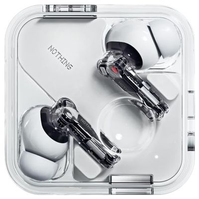 Nothing Ear Auriculares inalambricos Bluetooth con Integración de ChatGPT, Audio Hi-Res, Cancelación de Ruido Activa Inteligente, Ecualizador Avanzado y hasta 40,5 Horas de reproducción - Blanco