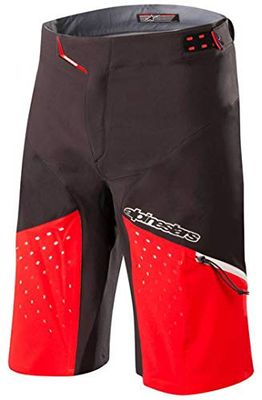 Alpinestars Drop PRO - Pantaloncini da Uomo, Uomo, 1726718, Nero/Rosso, Size (32)