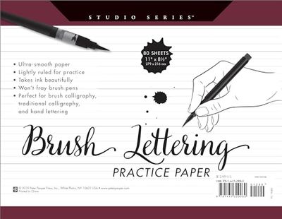 Studio Series Brush Lettering Practice Paper, Berry