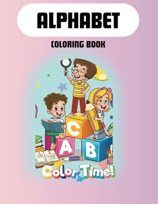 Coloring book for kids- ABC alphabets, shape color, dotted alphabets-25 pages