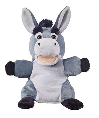 Bauer Spielwaren- Asino Animale di Peluche, Colore Grigio, 11845