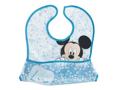 lulabi 79649 Disney Mickey 3 Bavoir PEVA Rivet