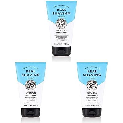 The Real Shaving Company Age Defence Shave Cream 125ml (Pack of 3)