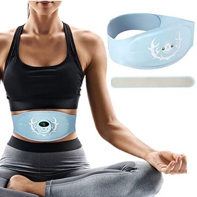 Hiviss Cintura Elettrostimolatore, Elettrostimolatore Muscolare Addominali Elettrostimolatore, USB Addominale Tonificante Cintura, Adatta 62-124 cm di Vita