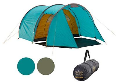 Grand Canyon Robson 3 - Tenda a Tunnel per 3 Persone | Ultraleggera, Impermeabile, di Piccole Dimensioni | Tenda per Il Trekking, Campeggio, all'aperto | Blue Grass (Blu)