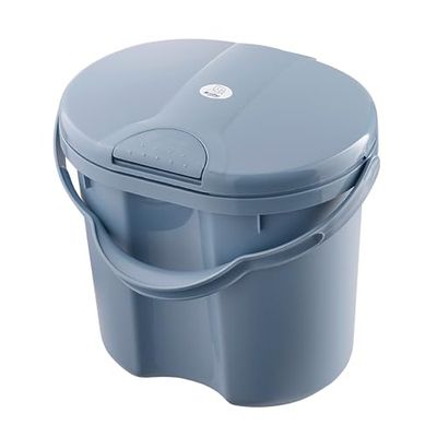 Rotho Babydesign TOP kosz na pieluchy – z recyklingu – pojemnik na pieluchy – bezzapachowy – bez kaset uzupełniających – wiaderko do przewijania – niebieski