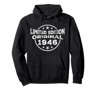 Compleanno vintage 1946 decorazione classica vintage Felpa con Cappuccio