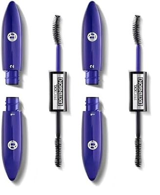 L'Oréal Paris Mascara, Salon Lashes, Extension Effect, Long-lasting, No Clumping or Smudging, Pro XXL Extension, Black (Pack of 2)