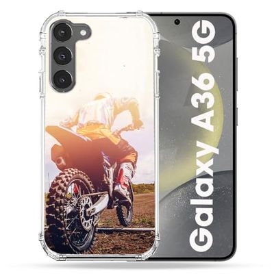 Cokitec Cover rinforzata per Samsung Galaxy A36 5G Moto Cross Soleil