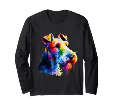 Splash Art Wire Fox Terrier Manga Larga