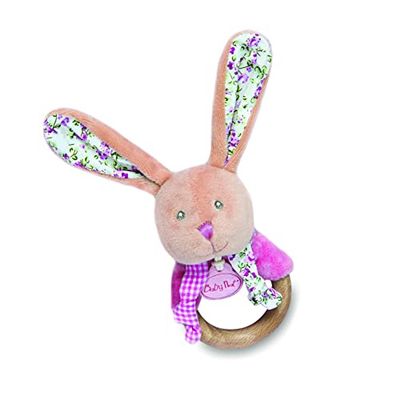 BABY NAT' – Sonajero madera conejo POUPI "rosa" – BN0608 – Rosa